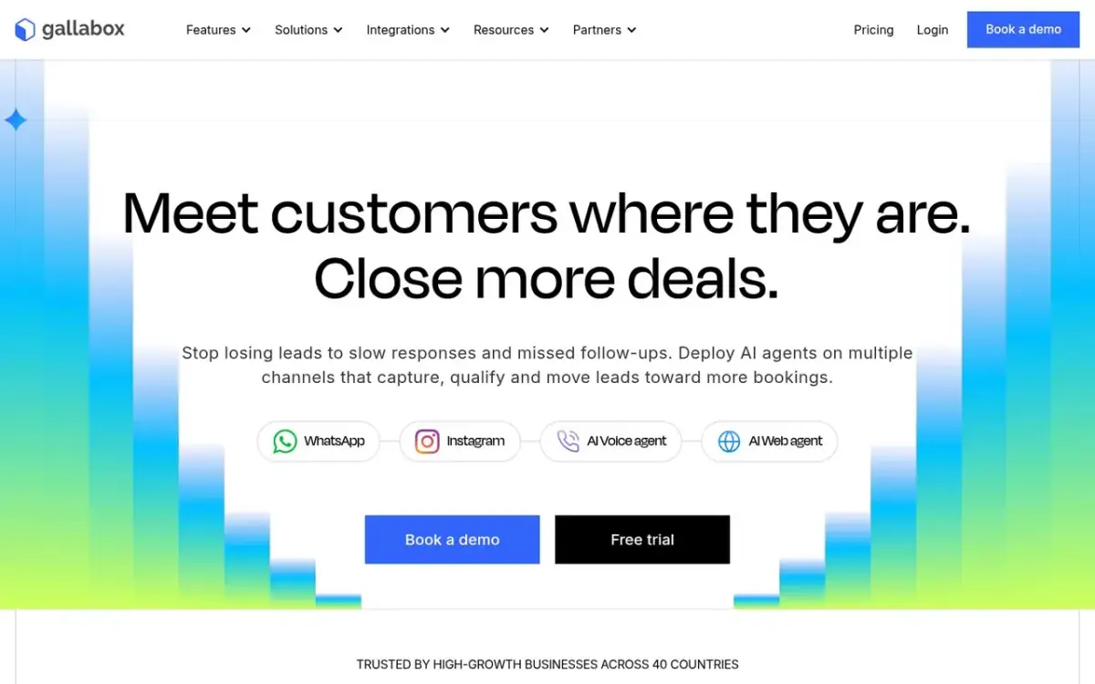 Gallabox homepage
